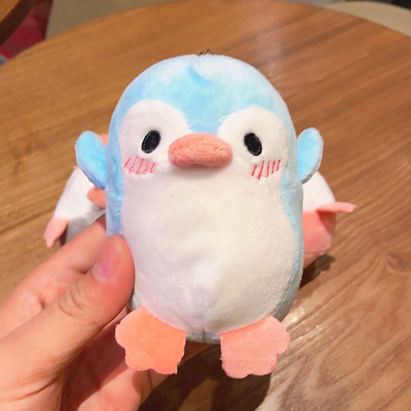 Plush Penguin Keychain Soft Pastel Animal Charm 3