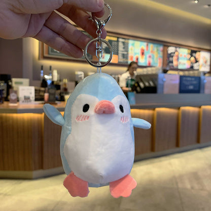 Plush Penguin Keychain Soft Pastel Animal Charm 7