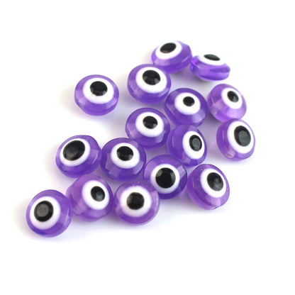 Flat Evil Eye Resin Beads 6-10mm Glossy Colorful 500pcs 13