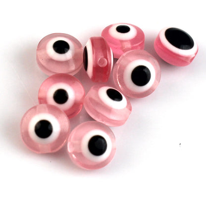 Flat Evil Eye Resin Beads 6-10mm Glossy Colorful 500pcs 6
