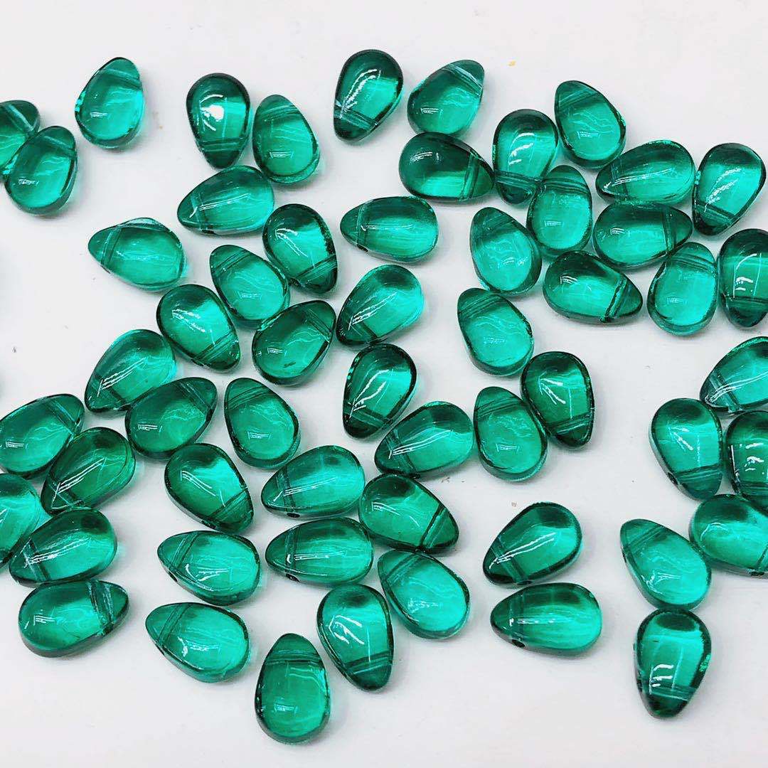 Transparent Czech Glass Teardrop Glass Beads 6 9mm 1000pcs 2