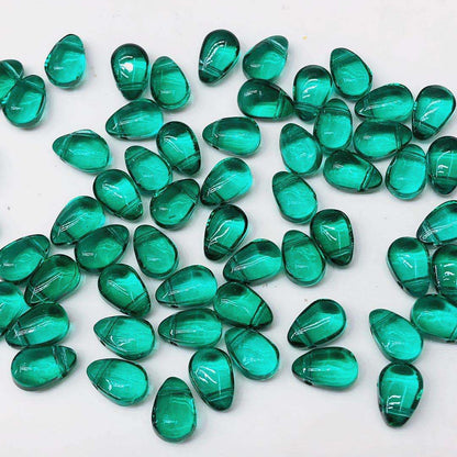 Transparent Czech Glass Teardrop Glass Beads 6 9mm 1000pcs 2