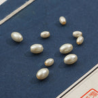 Pearl Oval Glass Beads 4mm 6mm 6mm 8mm Creamy White and Pure White 4