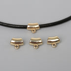 Bent Tube Acrylic Beads 14mm Glossy Gold Silver CCB Plastic 50pcs 2