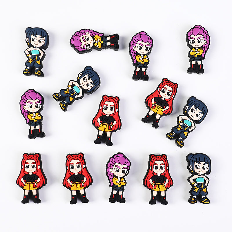 Silicone Focal Beads KPop Demon Hunters Standing Figure 20pcs 3