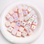 Light In The Dark Square Acrylic Beads 14.5mm Cheese Cube 10pcs 6