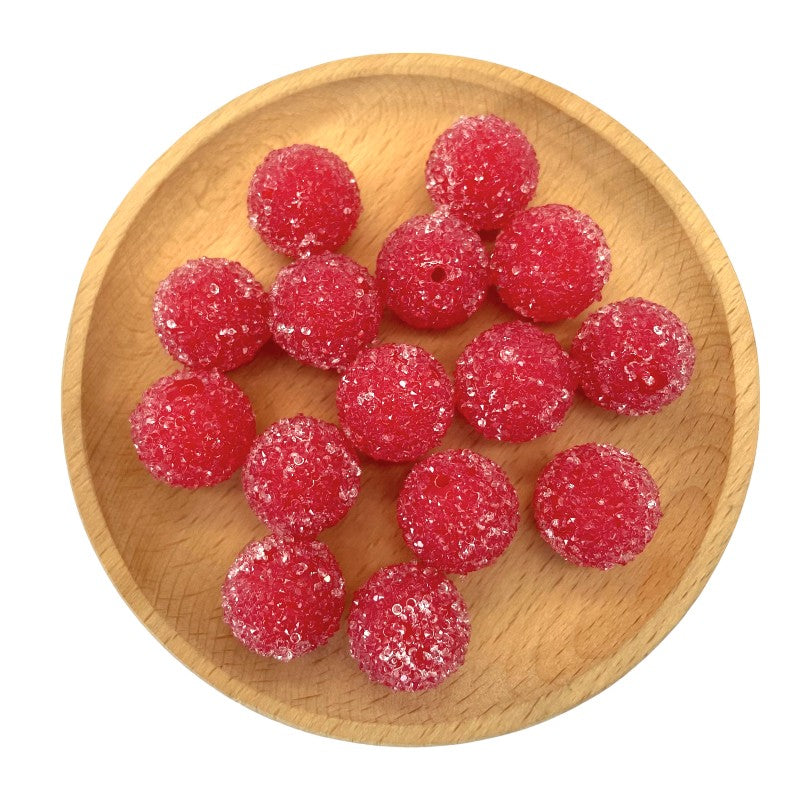 Sugar Acrylic Bubblegum Beads 20mm Frosted Texture Mixed Colors 50pcs 6