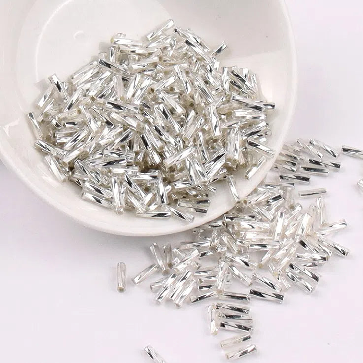 Plating Metallic Color Twisted Bugle Glass Beads 6mm 2500pcs 6