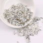 Plating Metallic Color Twisted Bugle Glass Beads 6mm 2500pcs 6