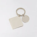 Stainless Steel Geometric Square and Round Keychain Silver Gold Rose Gold Black 6
