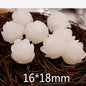 White Three Layers Lotus Resin Beads 16mm Floral Design 10pcs 2