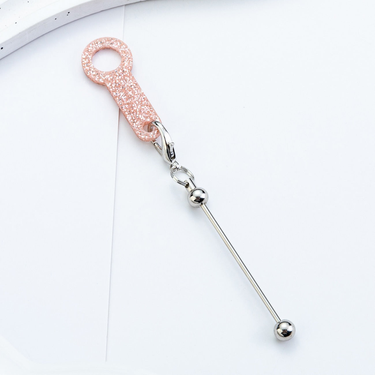 Beadable Cup Charms Glitter Marble Texture