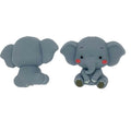 Silicone 3D Focal Beads Elephant Sitting Pose Soft Blush Cheeks