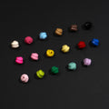 Baking Painted Mini Twisted Acrylic Beads 6mm Glossy Mixed Colors 100pcs 2