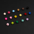 Baking Painted Mini Twisted Acrylic Beads 6mm Glossy Mixed Colors 100pcs 2