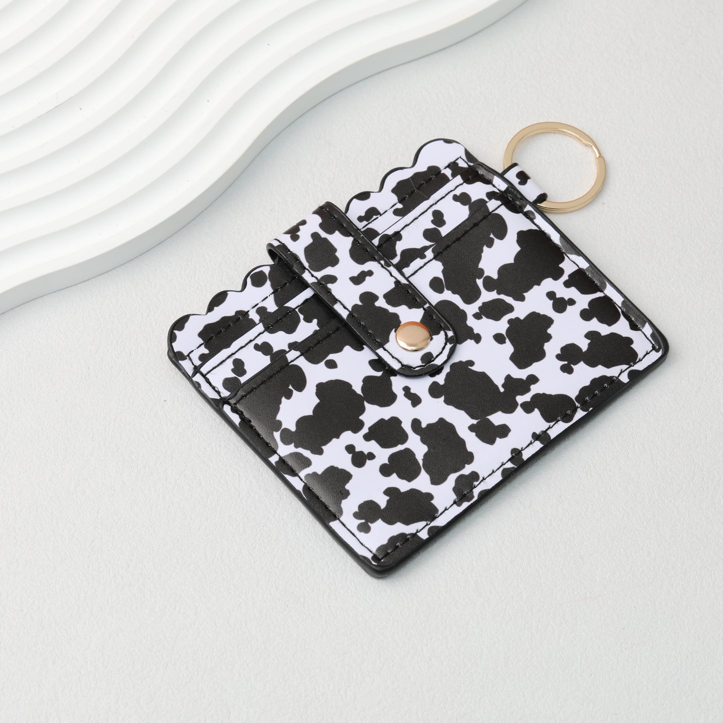 PU Card Holder Keychain Multi Patterned