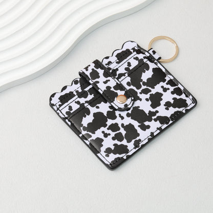 PU Card Holder Keychain Multi Patterned