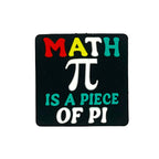 Silicone Focal Beads Math Piece Of Pi Colorful Text Square 20pcs