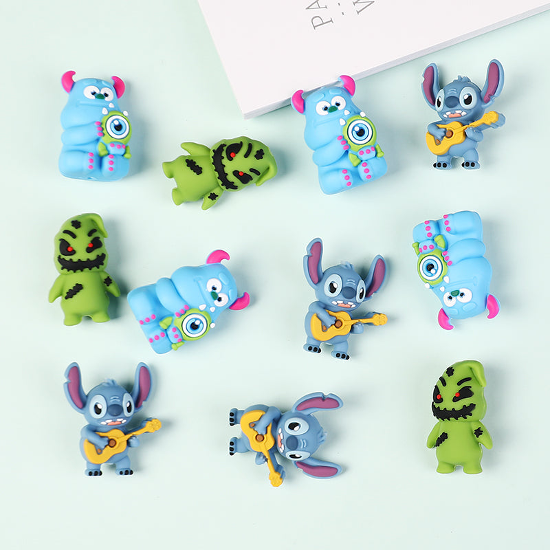 Silicone 3D Focal Beads Disney Burger James-P-Sullivan Holding Toy 20Pcs 6