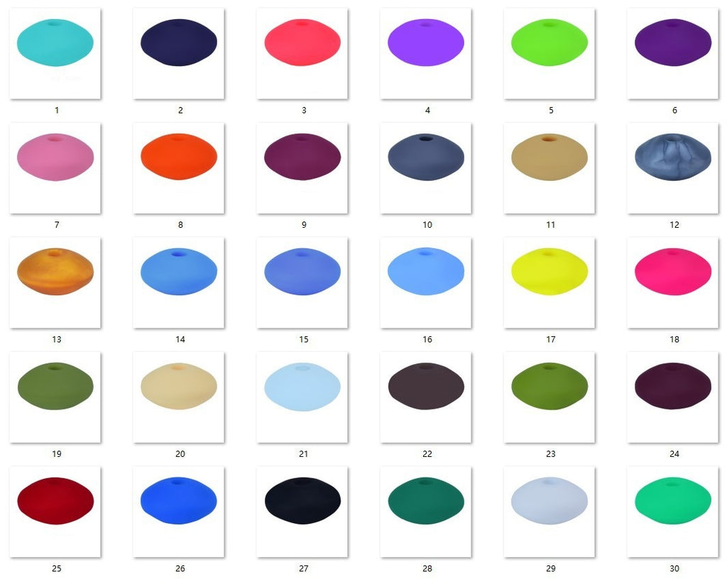 12mm Silicone Spacer Beads Multi Color Soft Matte Finish 50pcs 3