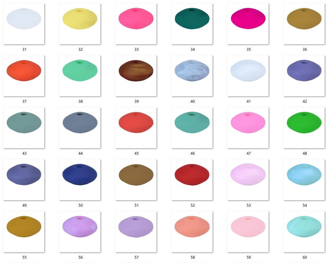 12mm Silicone Spacer Beads Multi Color Soft Matte Finish 50pcs 4