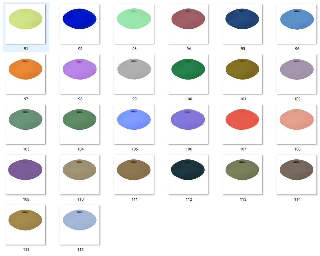 12mm Silicone Spacer Beads Multi Color Soft Matte Finish 50pcs 6