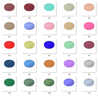 14mm Abacus Silicone Beads Lentil Flat Spacer Pastel Mix 50pcs 7