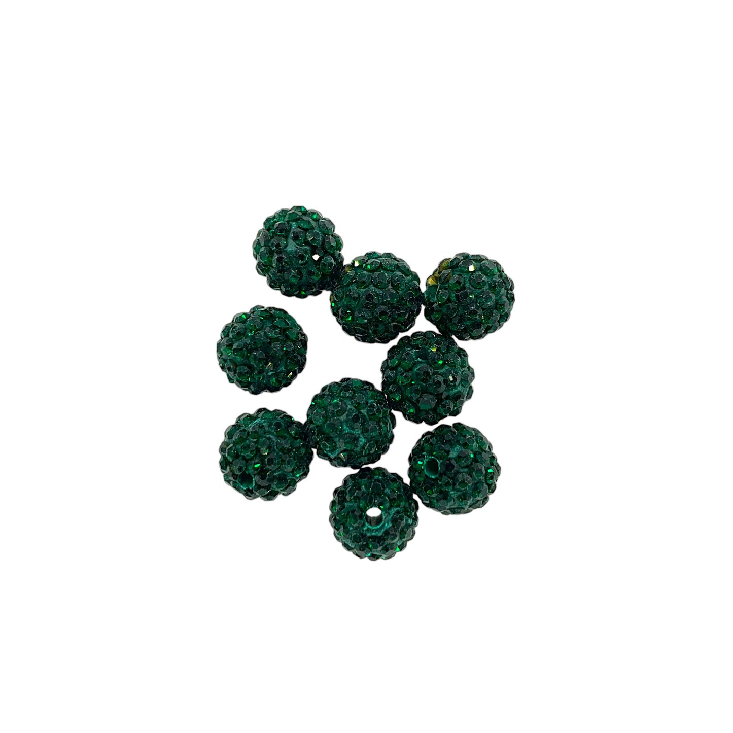 Clay Round Rhinestone Beads 8mm Multicolor Sparkle 50pcs