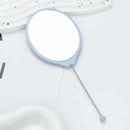Beadable Plastic Mirror Handheld Oval