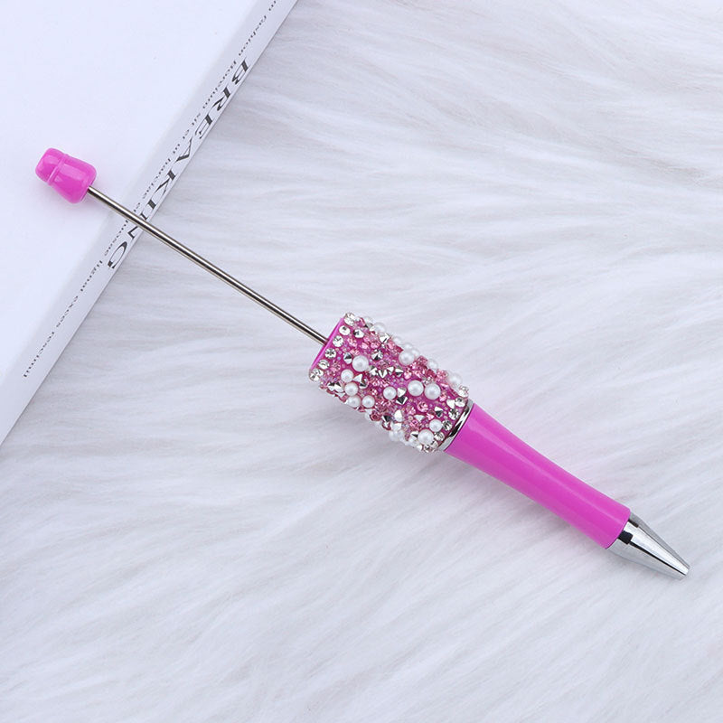 Beadable Pens with Pearl Rhinestone Decorations Colorful 9