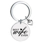 Stainless Steel Heart Keychain Polished Silver Open Charm Family Gift 9