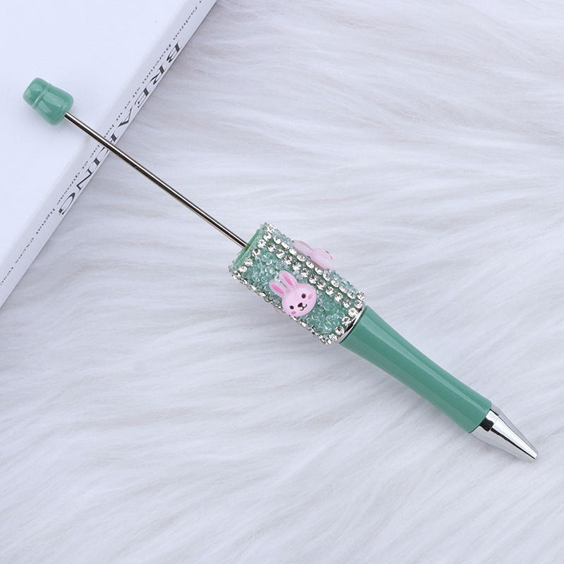 Beadable Pen with Cute Bunny and Rhinestone 21