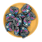 Silicone Focal Beads Angel Paw Print With Pastel Wings 2