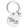 Stainless Steel Heart Keychain Polished Silver Open Charm Family Gift 8