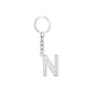 Diamond Inlaid Alphabet Keychain Silver Tone Zinc Alloy 10.5cm 18