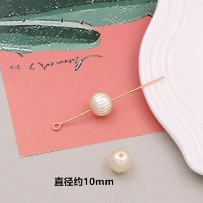 Vintage Baroque Style Imitation Pearl Acrylic Beads White Creamy 20pcs 6