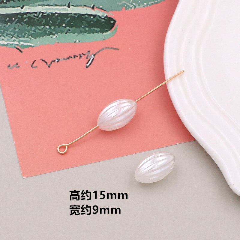 Vintage Baroque Style Imitation Pearl Acrylic Beads White Creamy 20pcs 10