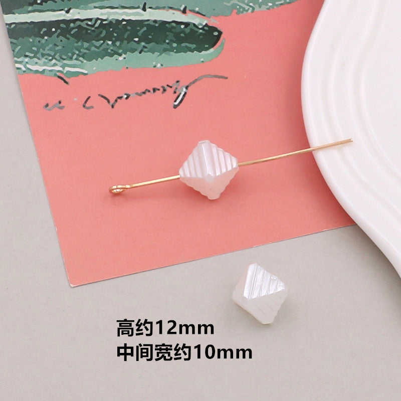 Vintage Baroque Style Imitation Pearl Acrylic Beads White Creamy 20pcs 11