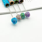 DIY Electroplated Colorful Rhinestones Beadable Pen 3