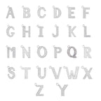 Diamond Inlaid Alphabet Keychain Silver Tone Zinc Alloy 10.5cm 2