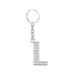 Diamond Inlaid Alphabet Keychain Silver Tone Zinc Alloy 10.5cm 16