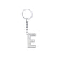 Diamond Inlaid Alphabet Keychain Silver Tone Zinc Alloy 10.5cm 9