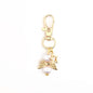 Alloy Baby Baptism Keychain Gold Tone Angel Wings Pastel Beads 11