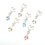 Alloy Angel Wings Beaded Keychain Whimsical Heart Charm 4