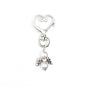Alloy Angel Wings Beaded Keychain Whimsical Heart Charm 6