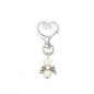 Alloy Angel Wings Beaded Keychain Whimsical Heart Charm 10