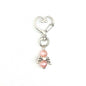 Alloy Angel Wings Beaded Keychain Whimsical Heart Charm 11