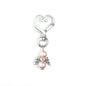 Alloy Angel Wings Beaded Keychain Whimsical Heart Charm 7