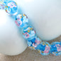 Lampwork Glass Beads Round 12mm 14mm Antique Floral Pattern 10pcs 12
