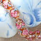 Lampwork Glass Beads Round 12mm 14mm Antique Floral Pattern 10pcs 11